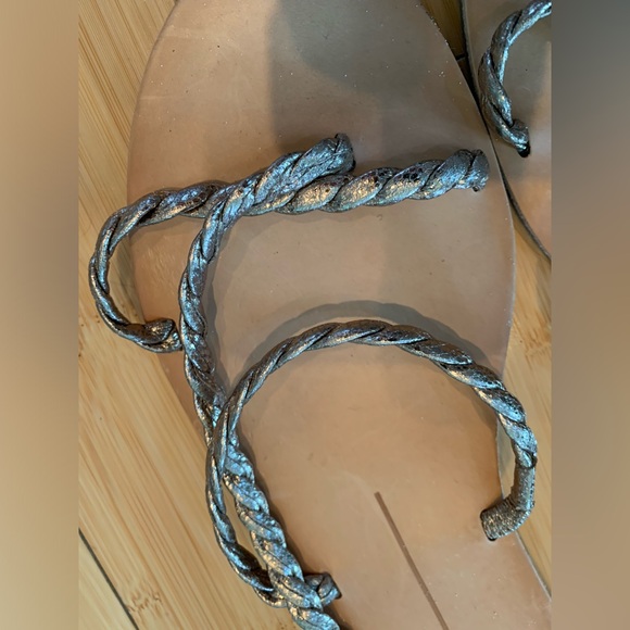 Dolce Vita Dark Gold Braided Sandals - Picture 6 of 7